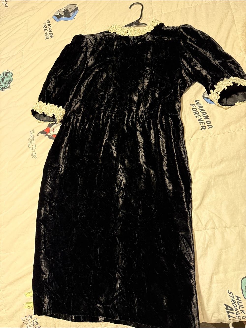 KOJI WATANABE Black Velvet dress